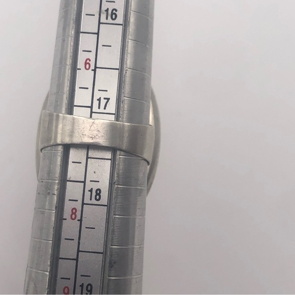 huge Sterling Silver & Abalone w Pink Resin (?) Overlay Sz 7 - Picture 10 of 11